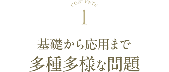 基礎から応用まで多種多様な問題
