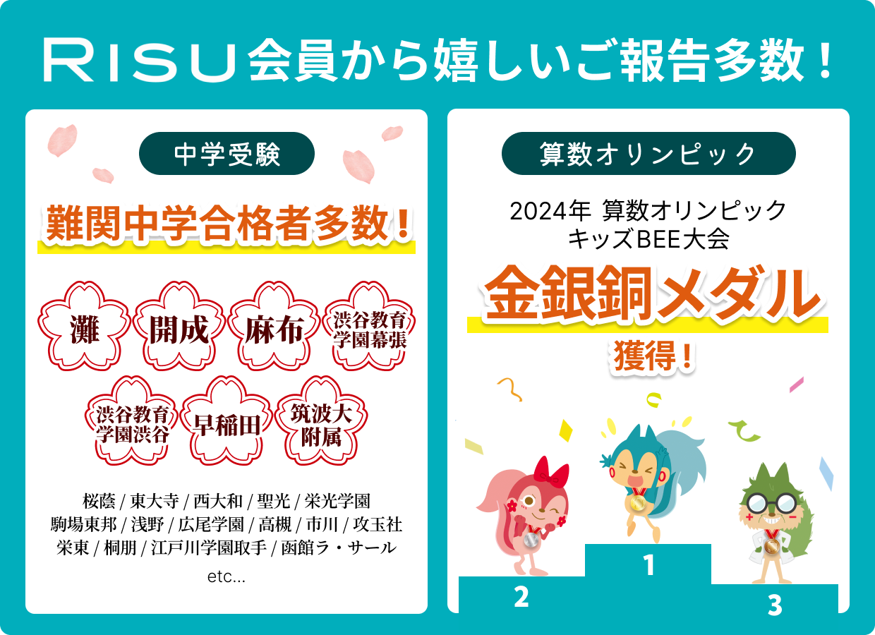 RISU会員から嬉しいご報告多数！