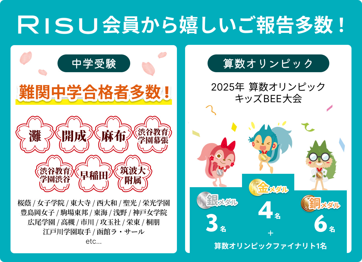 RISU利用者から嬉しいご報告多数!